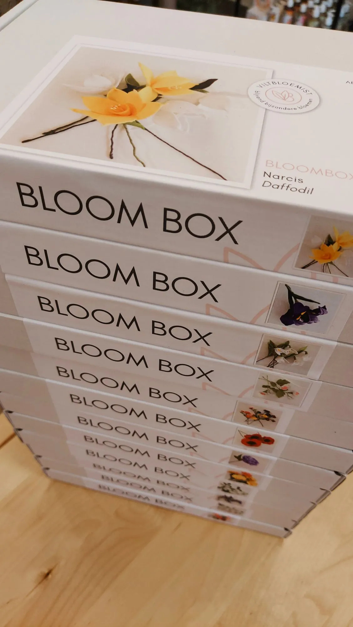 geboortebloem uit vilt - bloombox DIY kit - Foto