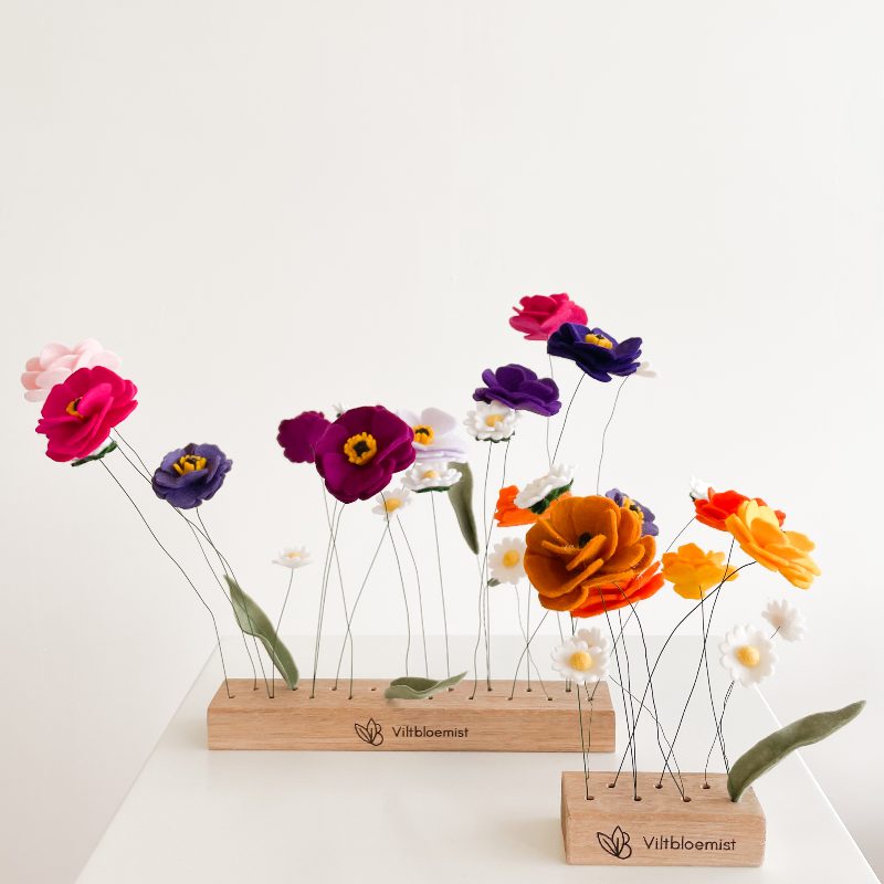 Viltbloemen maken met je collega's