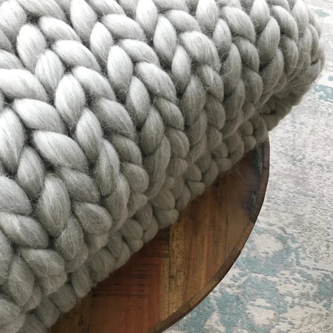 Woondeken XXL uit Naturel Merinowol - DIY kit - Foto