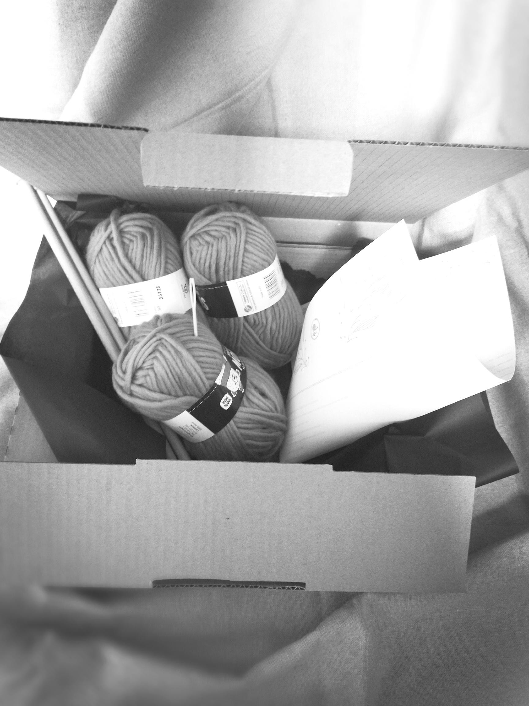 Warme muts breien - DIY kit - Foto