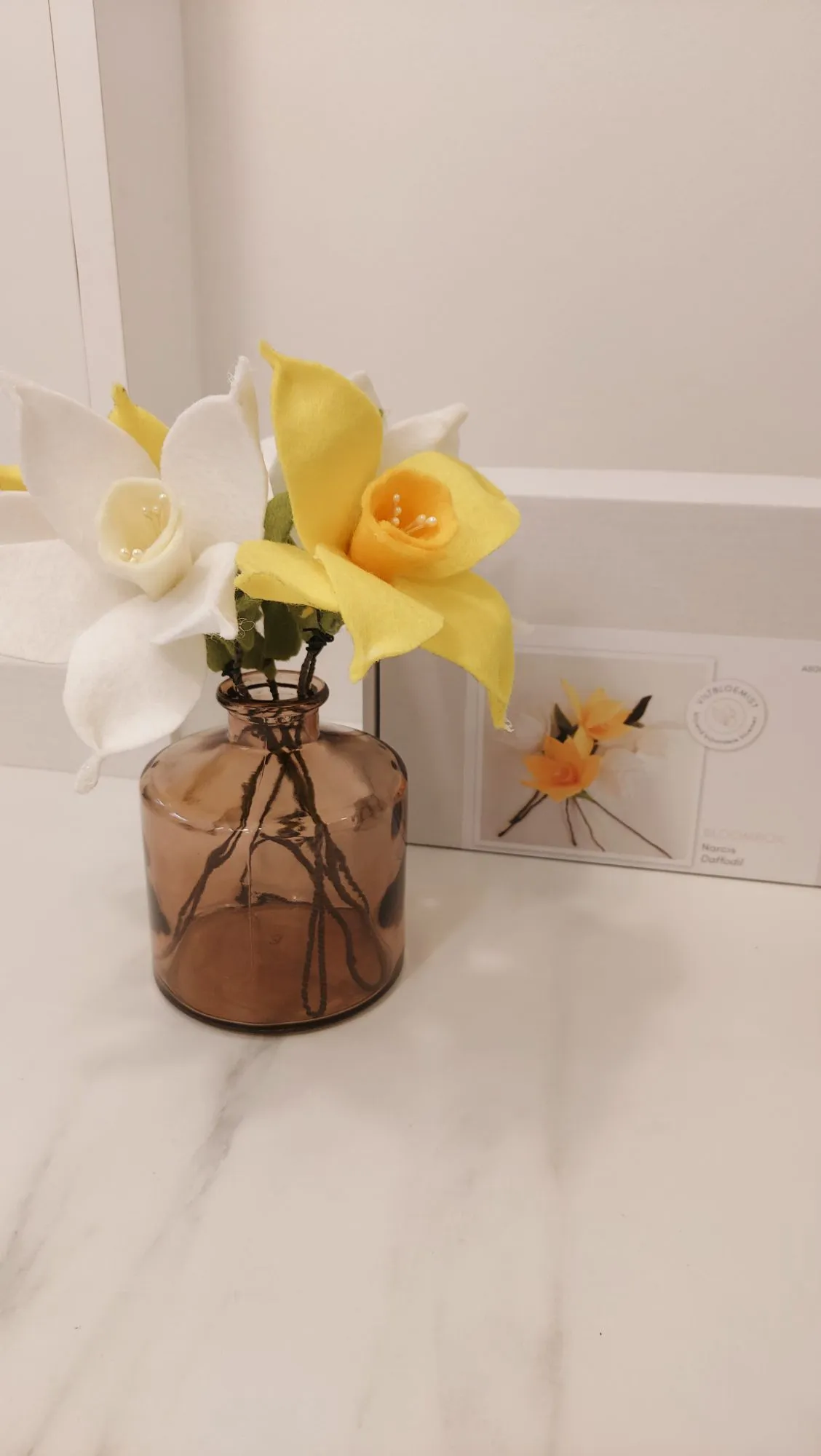 Geboortebloem uit vilt - 6 personen - DIY box