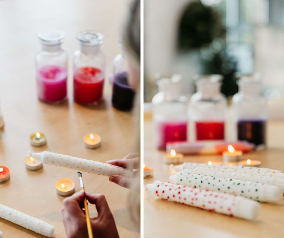 Walk-in workshop voor jouw event - Kleurrijke kaarsen - Foto