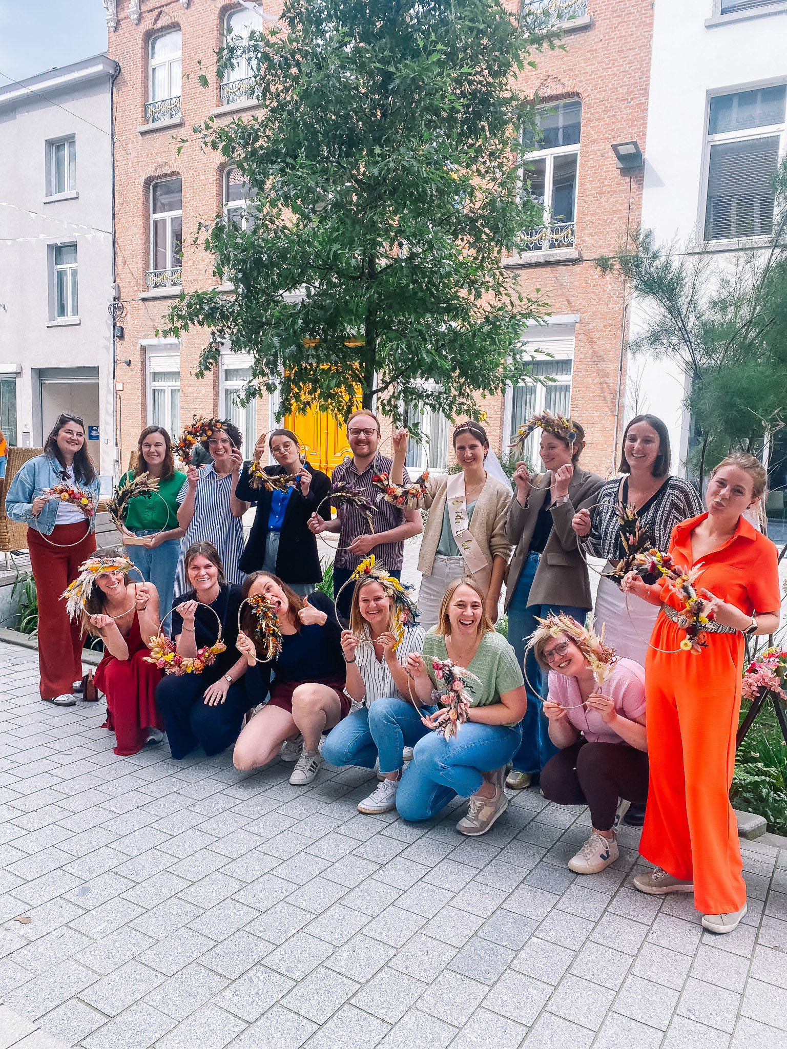 Workshop floral hoops met droogbloemen - Foto