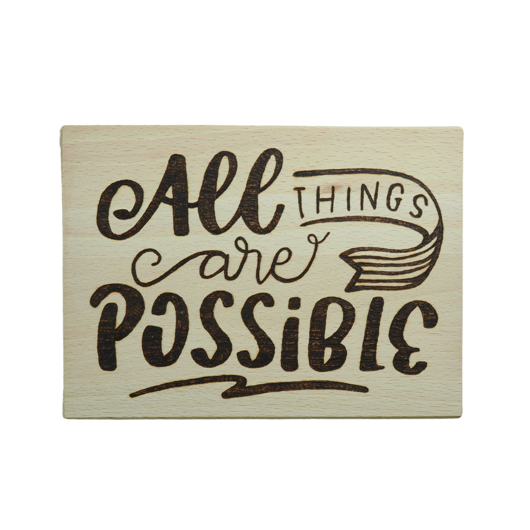 DIY pakket houtbranden / pyrografie snijplank Hollands Huisje - Foto