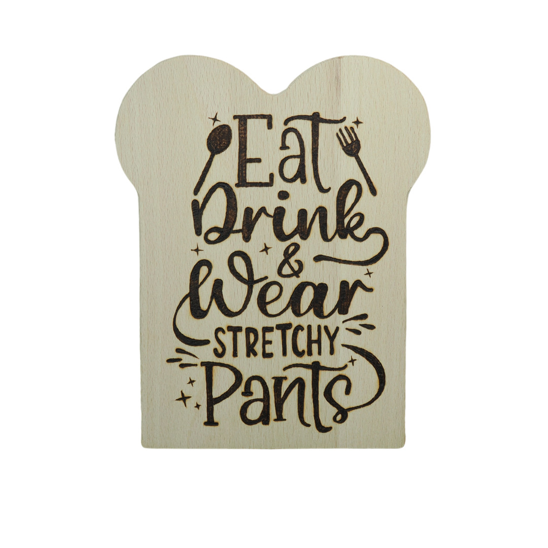 DIY pakket houtbranden / pyrografie snijplank vierkant - Foto