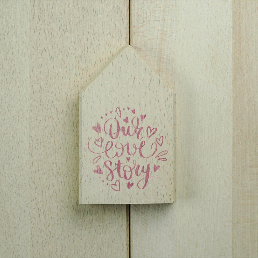 DIY pakket laserprint transfer fotoblok huis - Foto