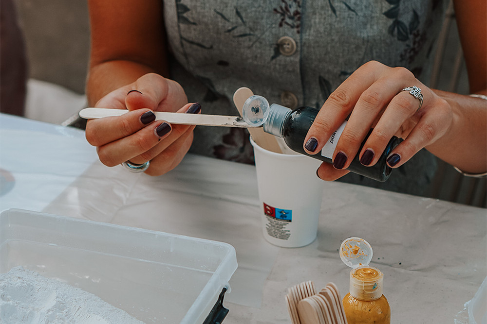 Creatief met jesmonite workshop voor bedrijven - Foto