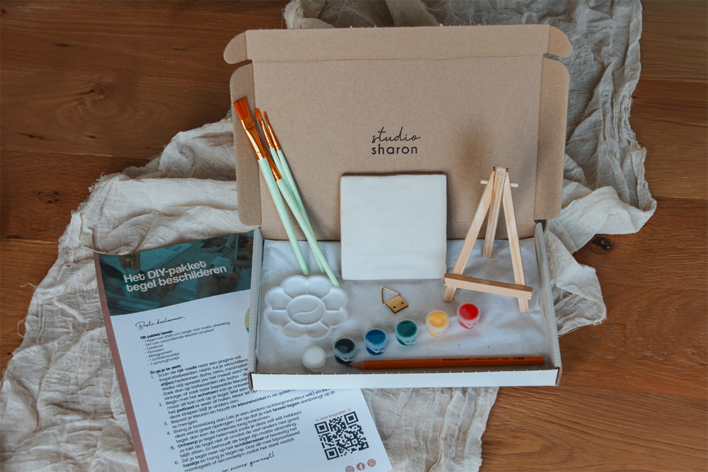 DIY pakket tegel beschilderen - Foto