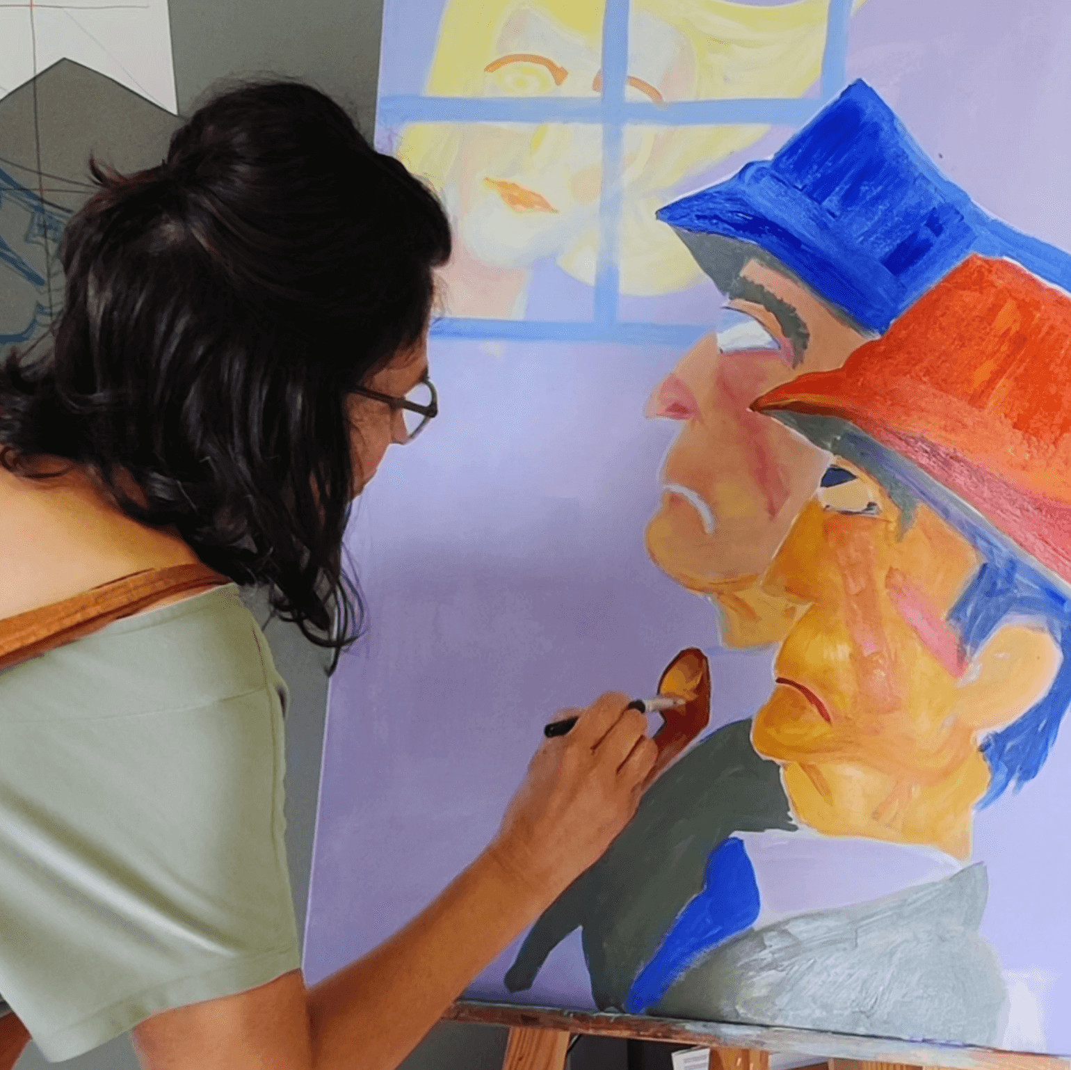 Expressief portret - Foto