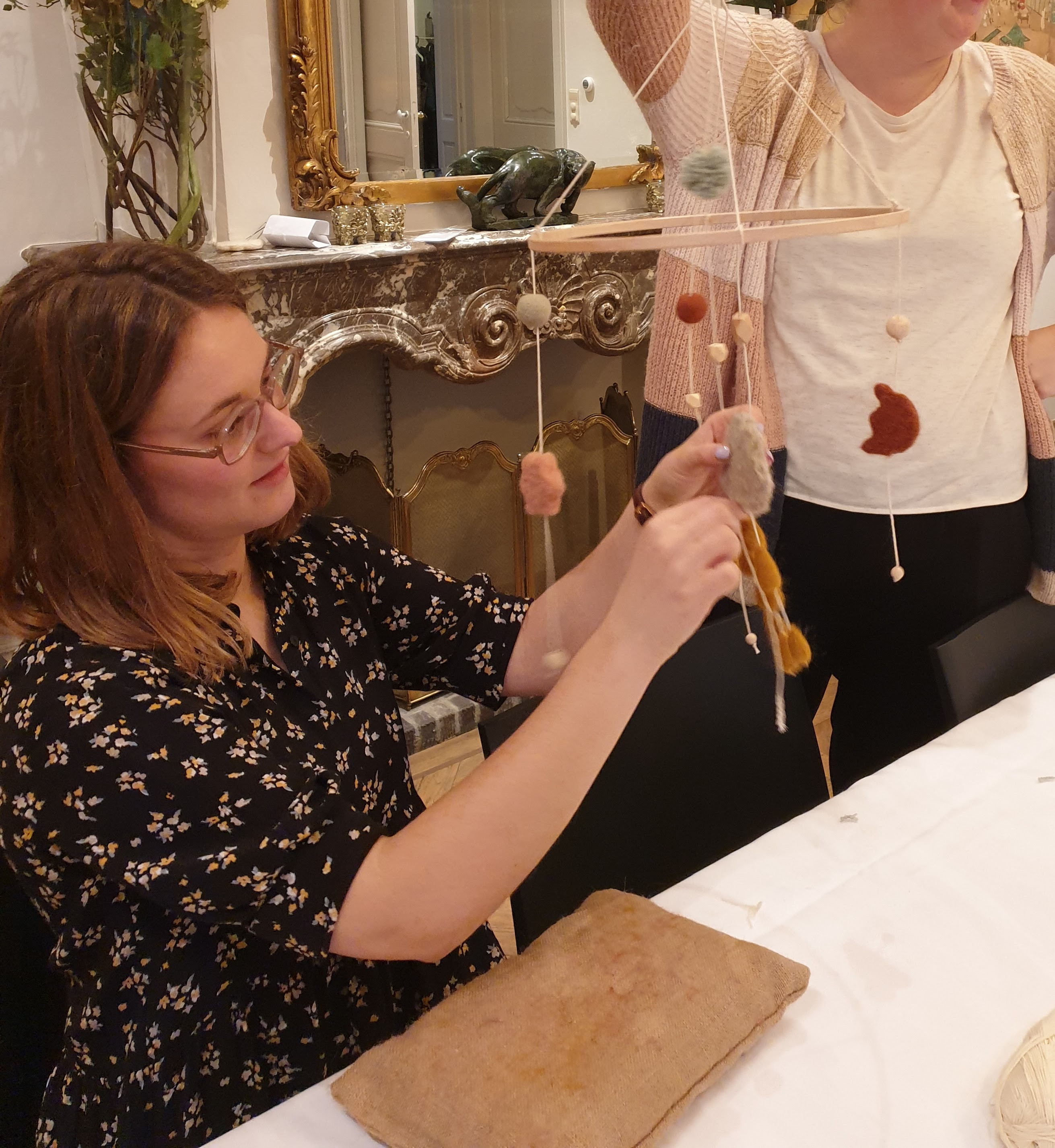 Workshop Babyshower vilten mobiel maken - Foto