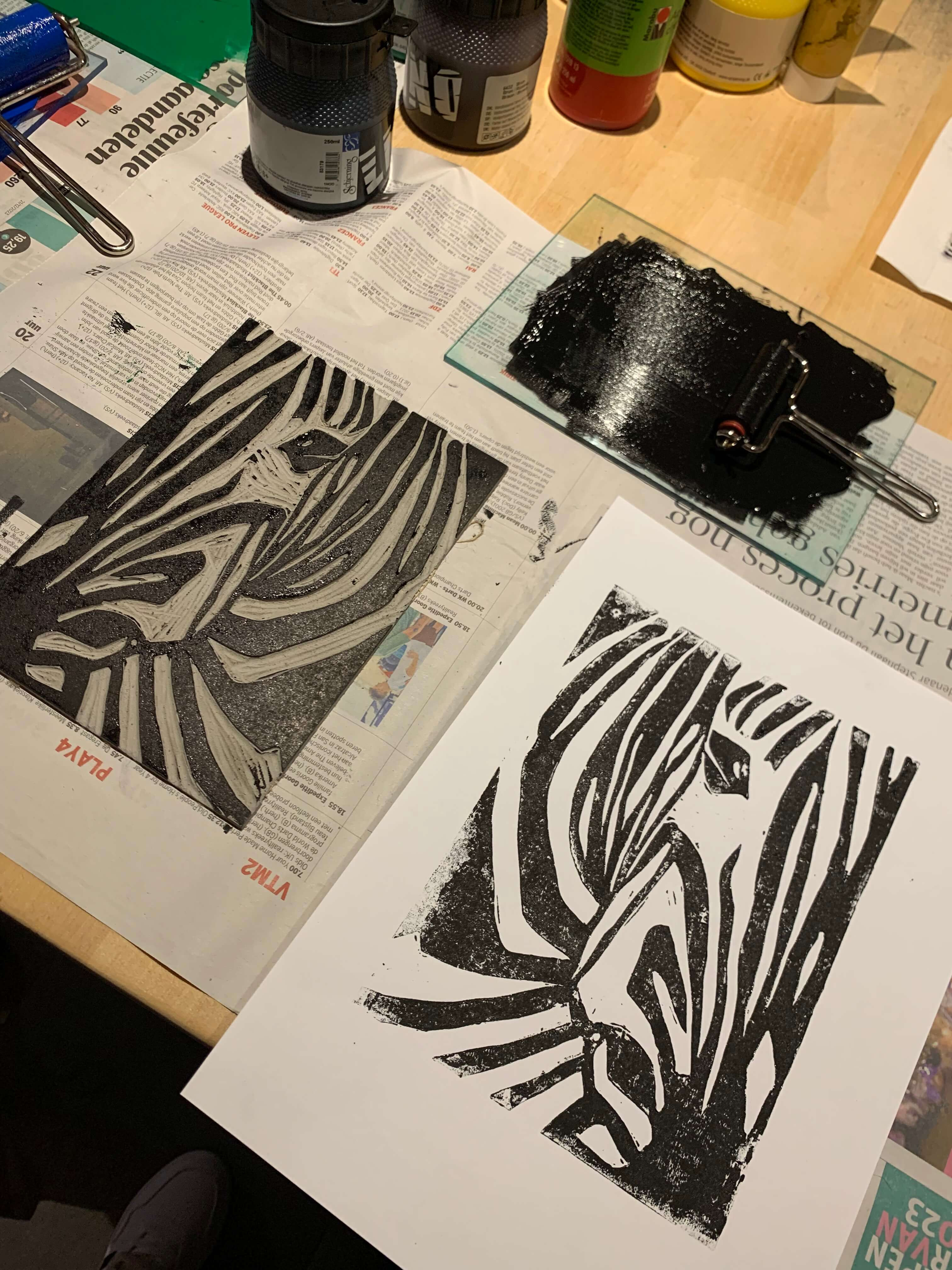 Workshop Linosnede - Foto