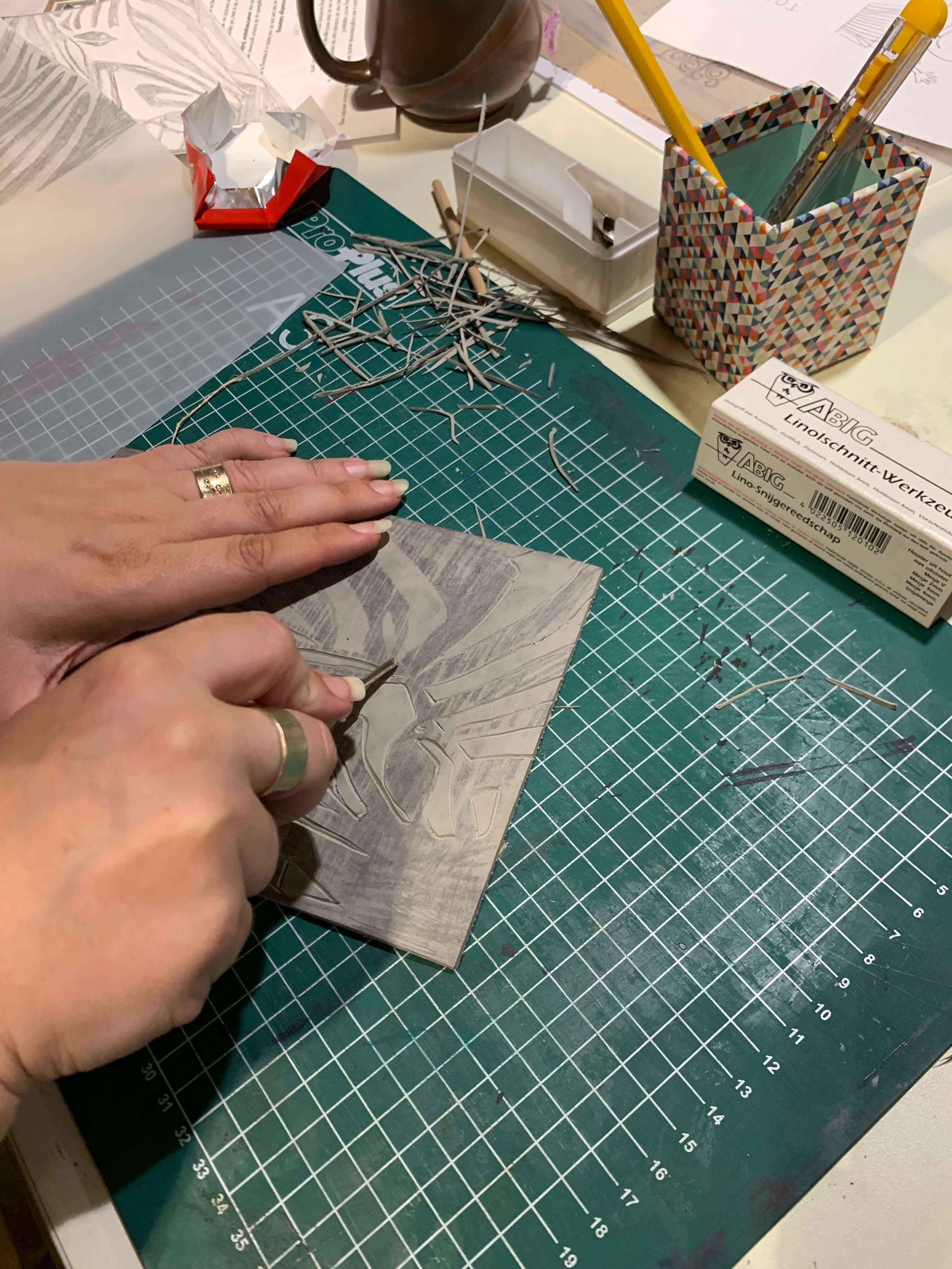 Workshop Linosnede - Foto