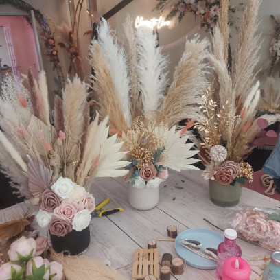 Vaas droogbloemen🌸& pampas🌾decoreren