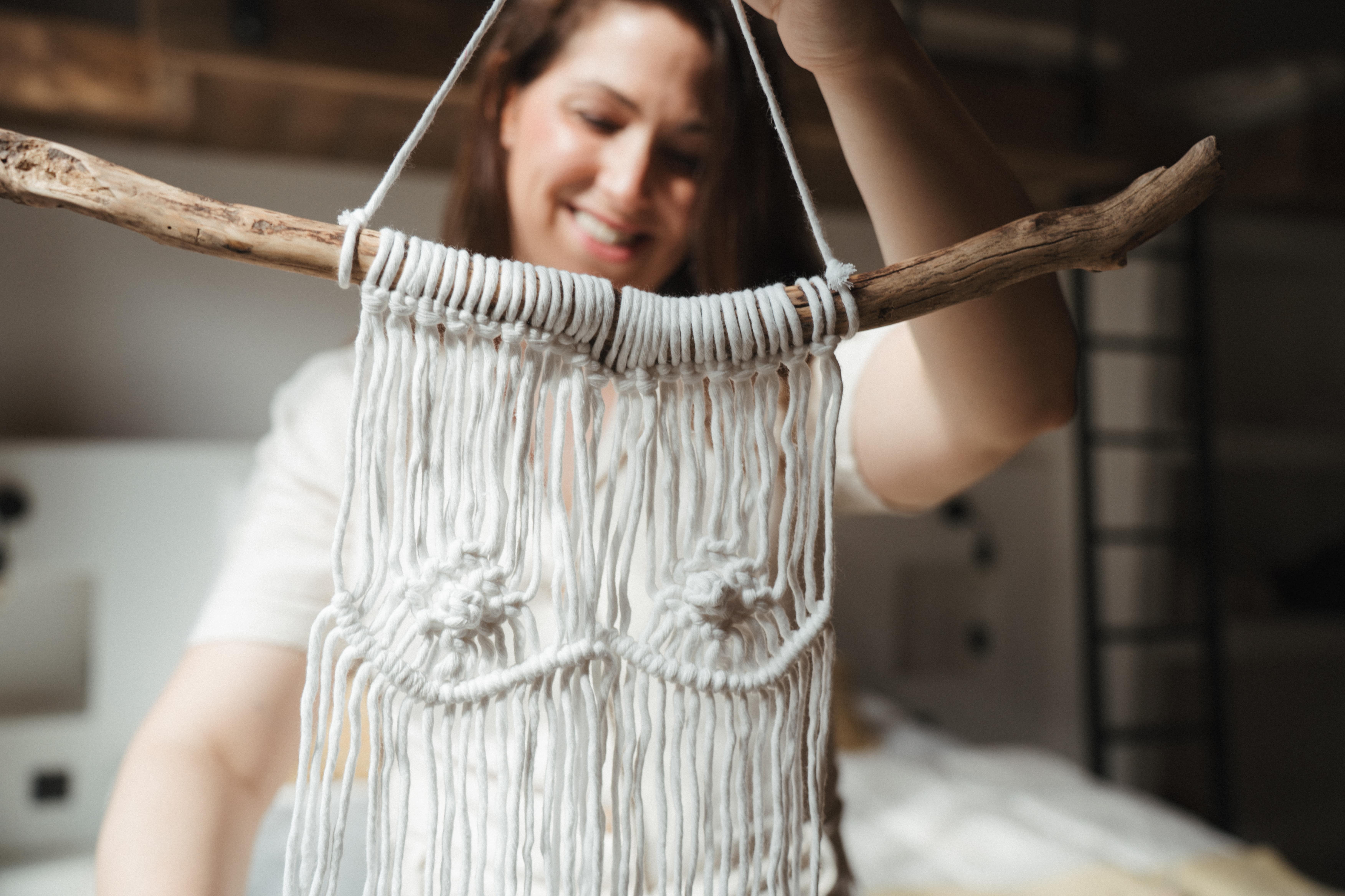 Boobies wandkleed knopen workshop voor groepen (macramé)