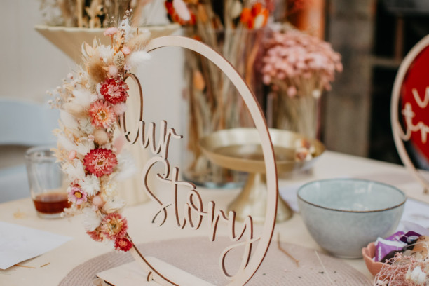 DIY pakket Gepersonaliseerde houten flowerhoop