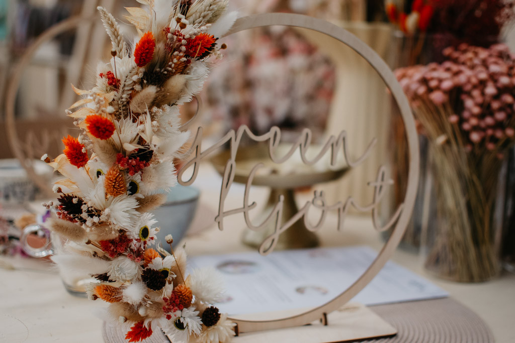 DIY pakket Gepersonaliseerde houten flowerhoop - Foto