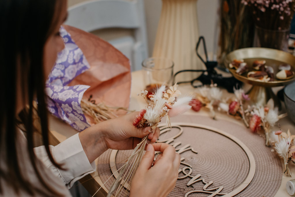 DIY pakket Gepersonaliseerde houten flowerhoop - Foto