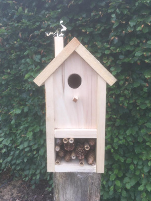 Workshop vogelhuisje met insectenhotel