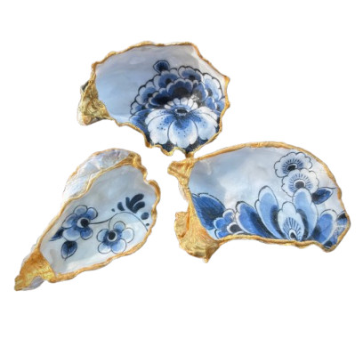Workshop oesterschelpen beschilderen met Delftsblauw
