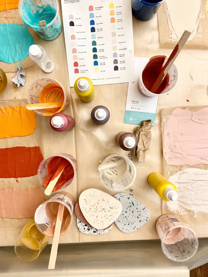 Workshop Box/Bachelorette Box - Terrazzo Coasters - Foto
