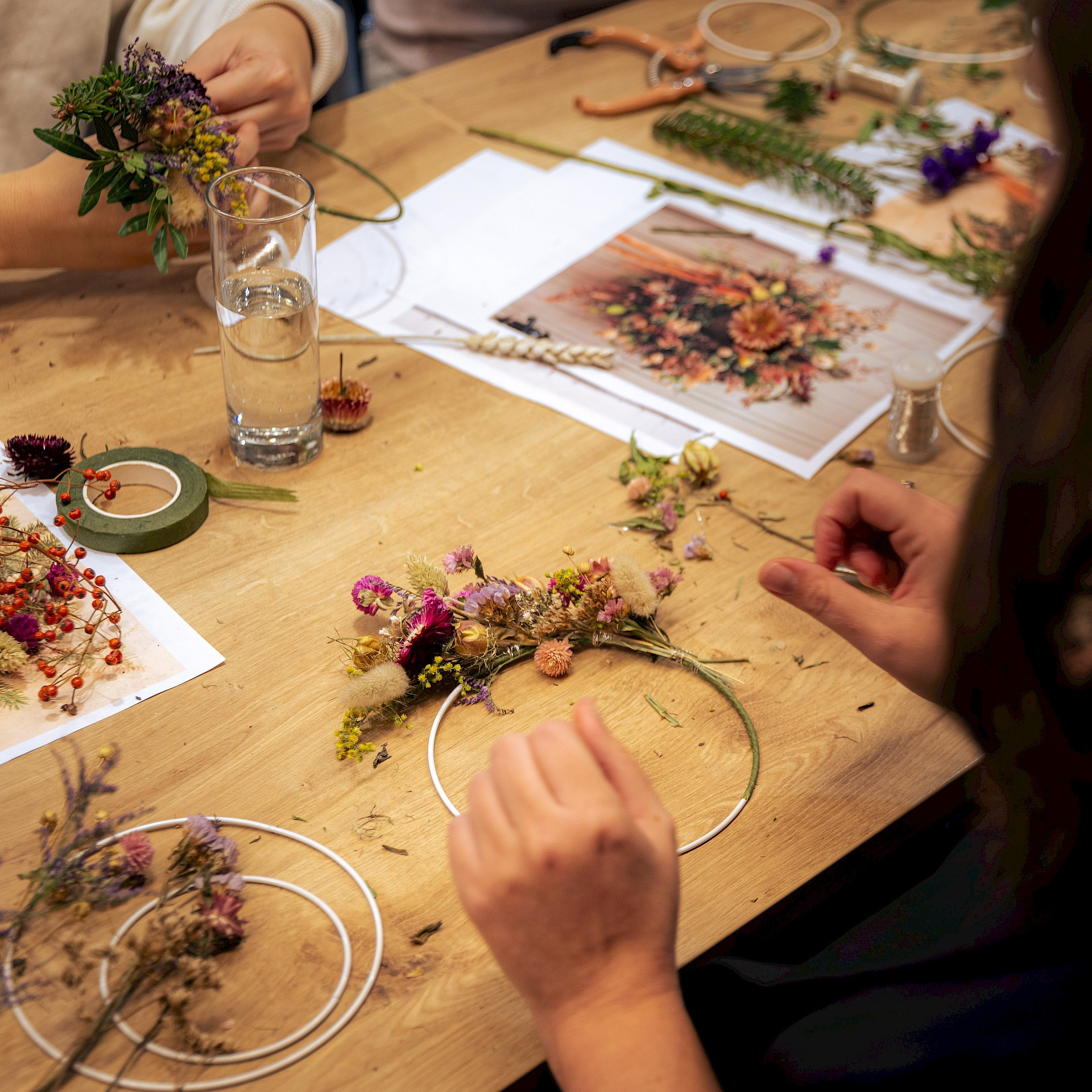 Droogbloemen Mini Workshop voor events - Foto