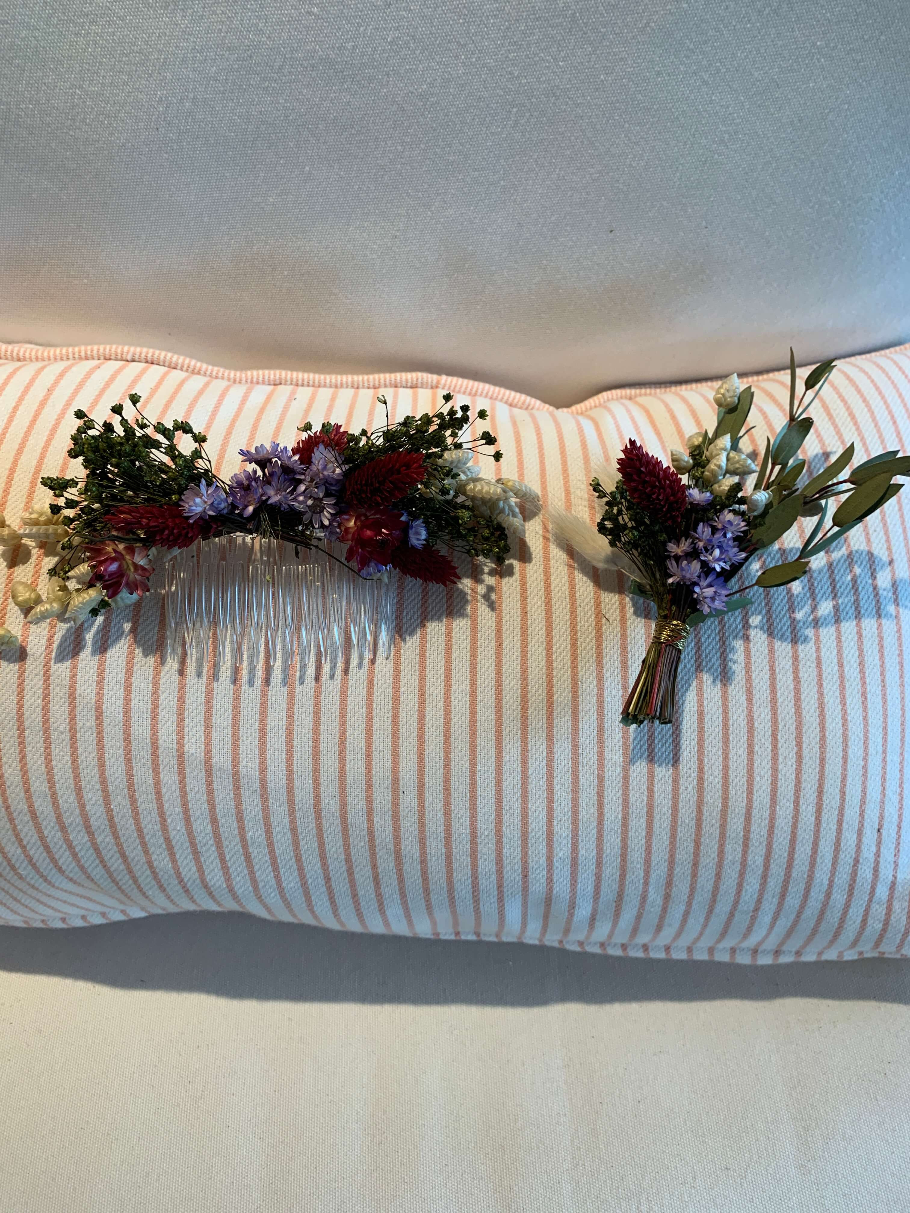 Droogbloemaccessoires bachelorette workshop - Foto