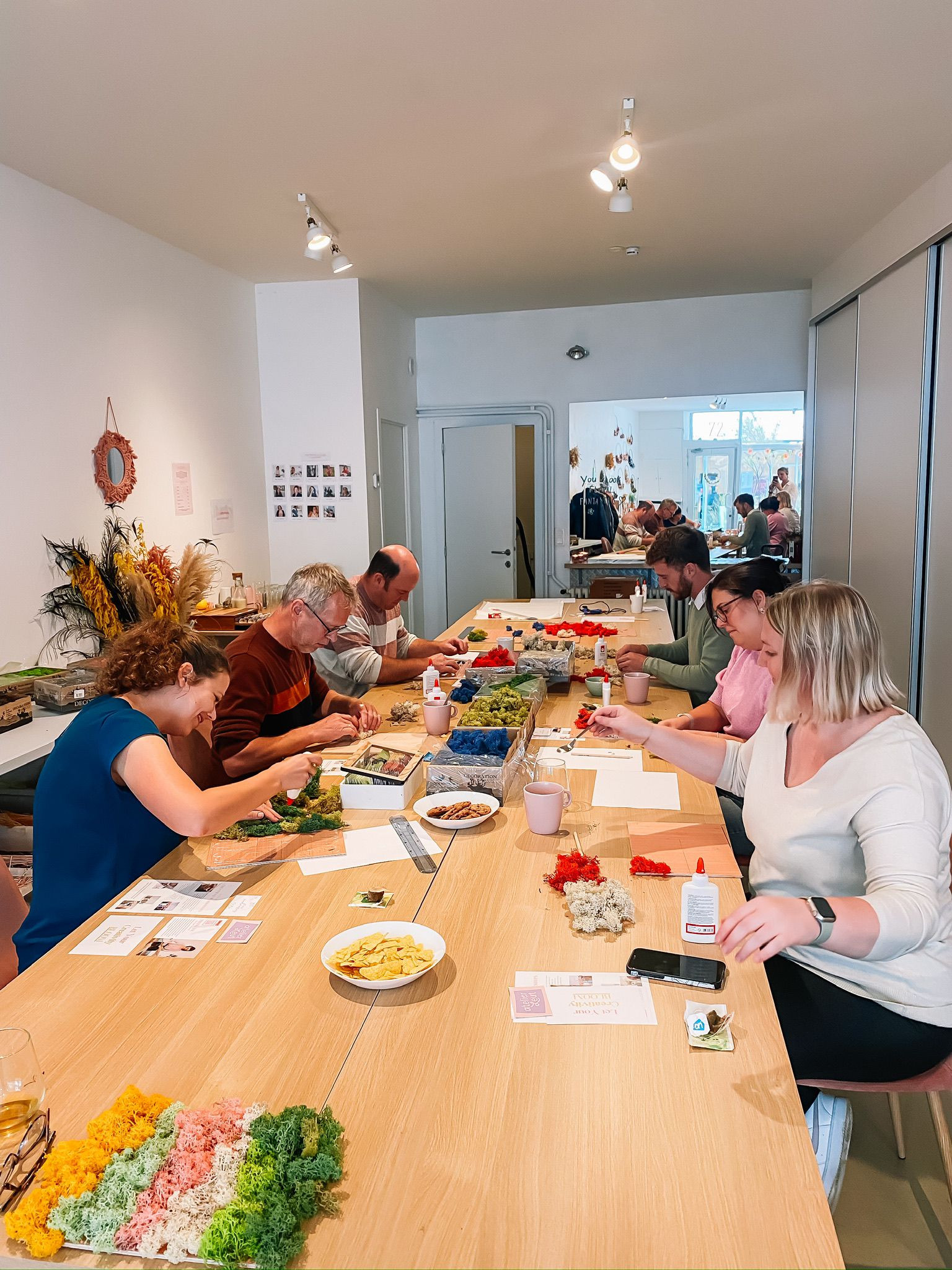 Moswand logo voor bedrijven workshop - Foto