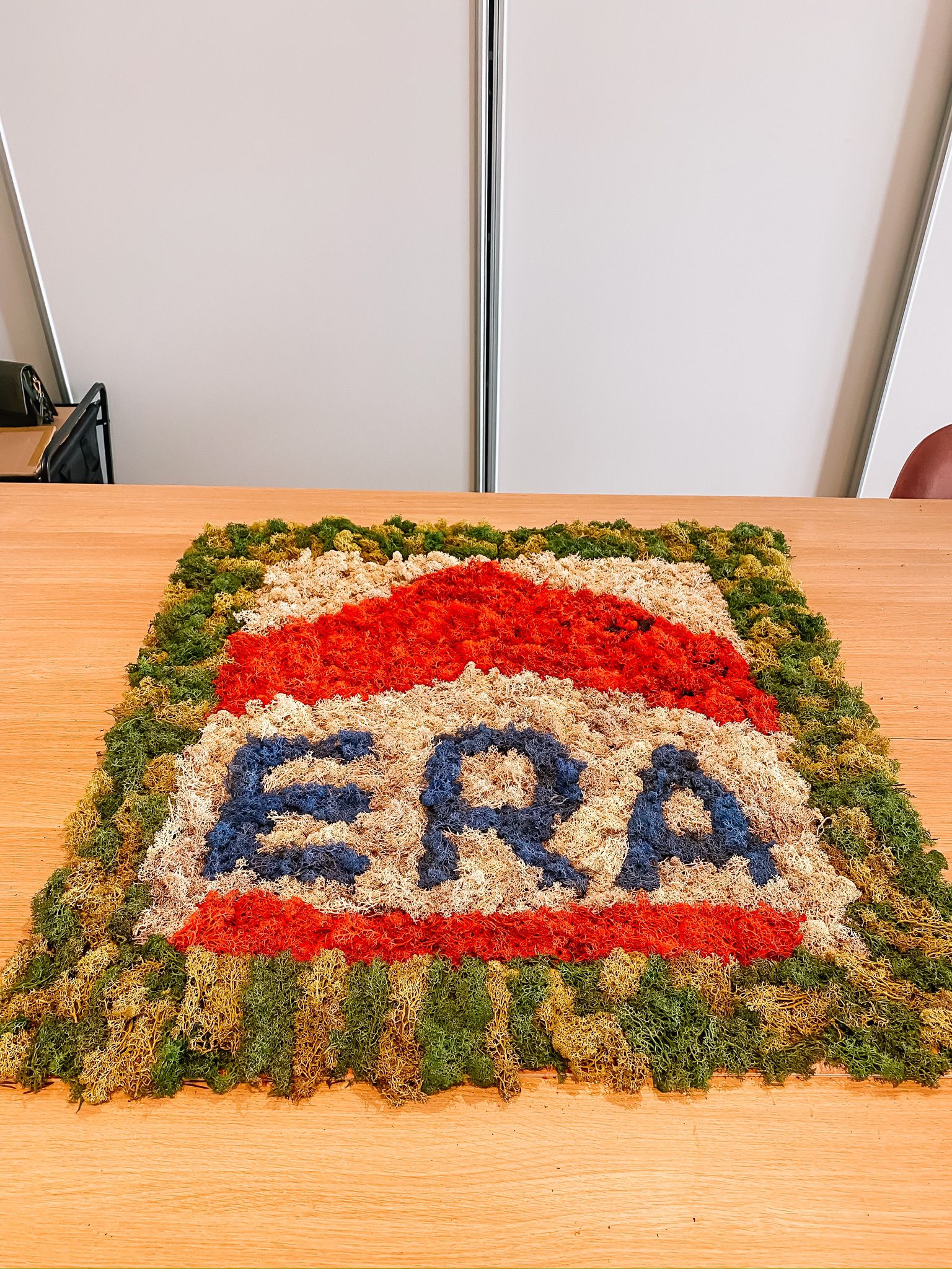 Moswand logo voor bedrijven workshop