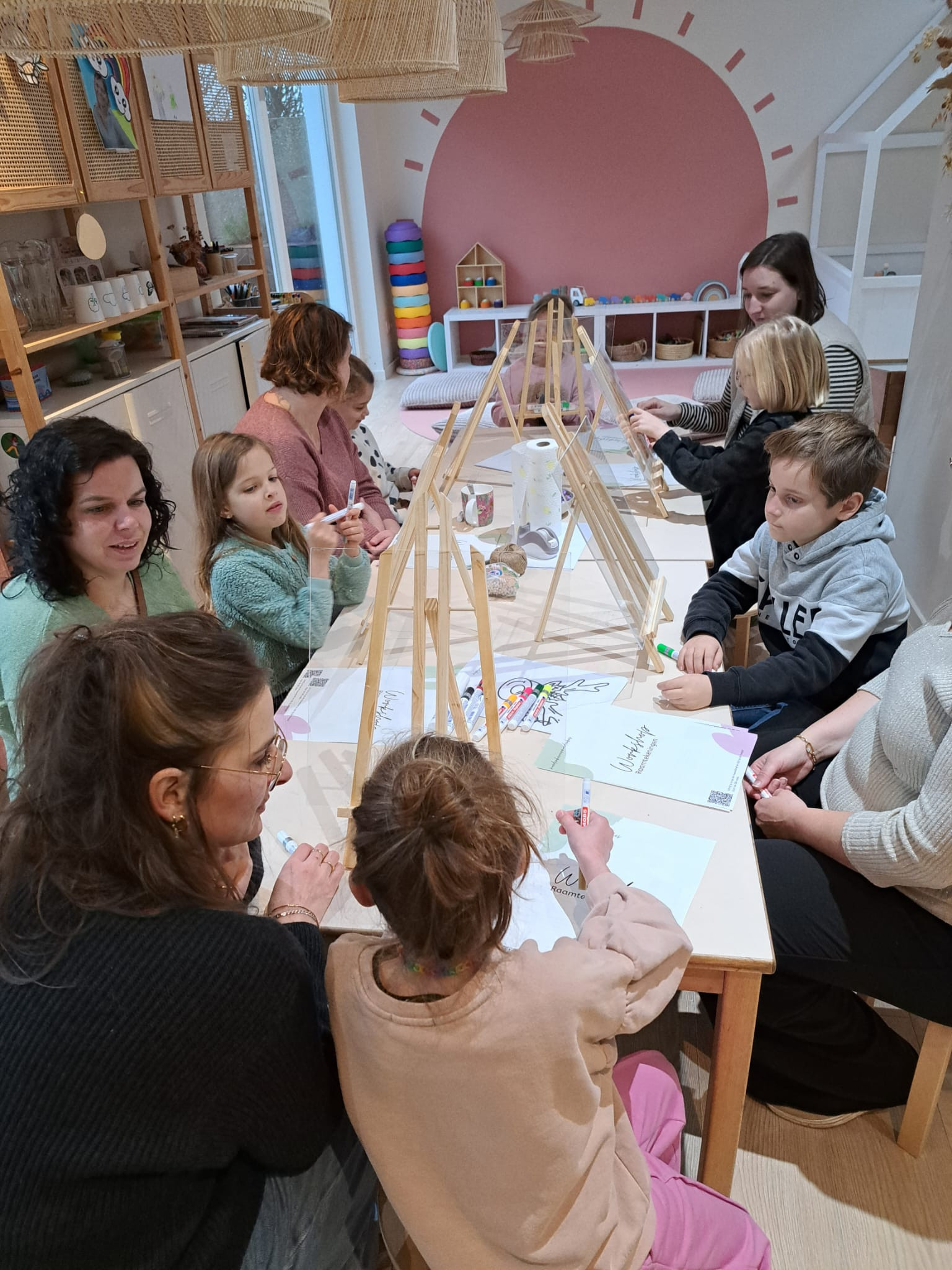 Duoworkshop: Ouders & Kinderen: Raamtekenen 🪟 - Foto
