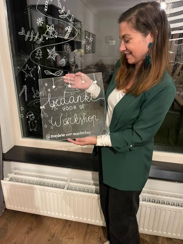 Duoworkshop: Ouders & Kinderen: Raamtekenen 🪟 - Foto