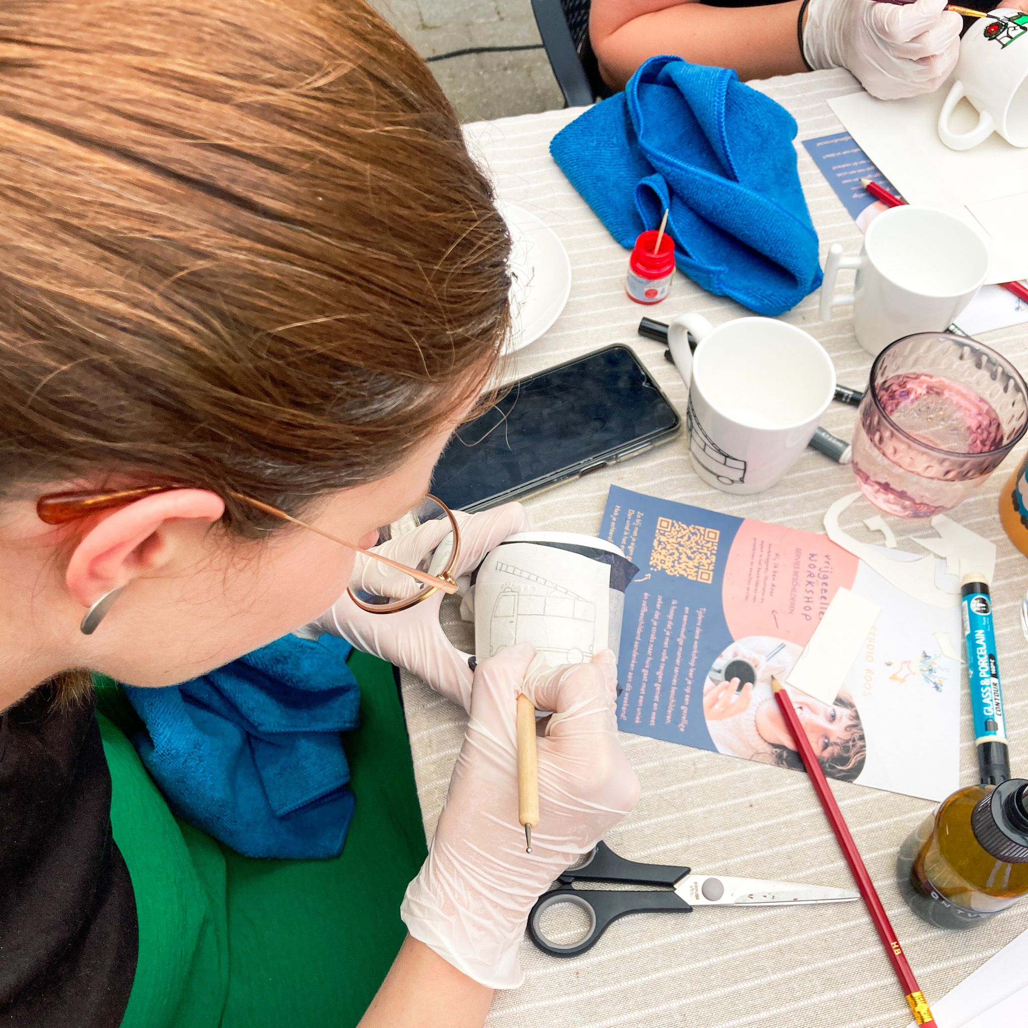 DIY startpakket - schilderen op porselein - Foto