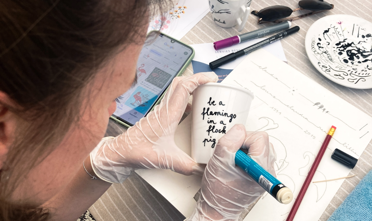 Servies pimpen met vriend(inn)en (groepsworkshop) - Foto