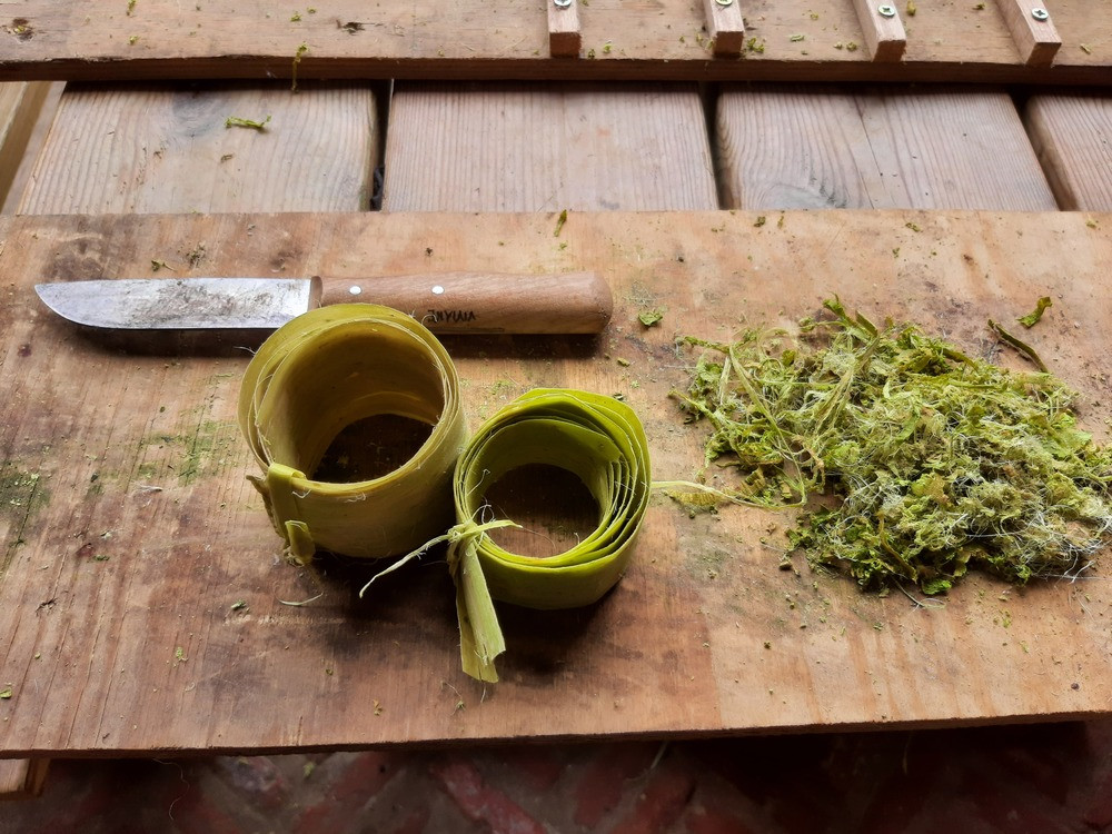 workshop touw maken van natuurlijke vezels - Foto