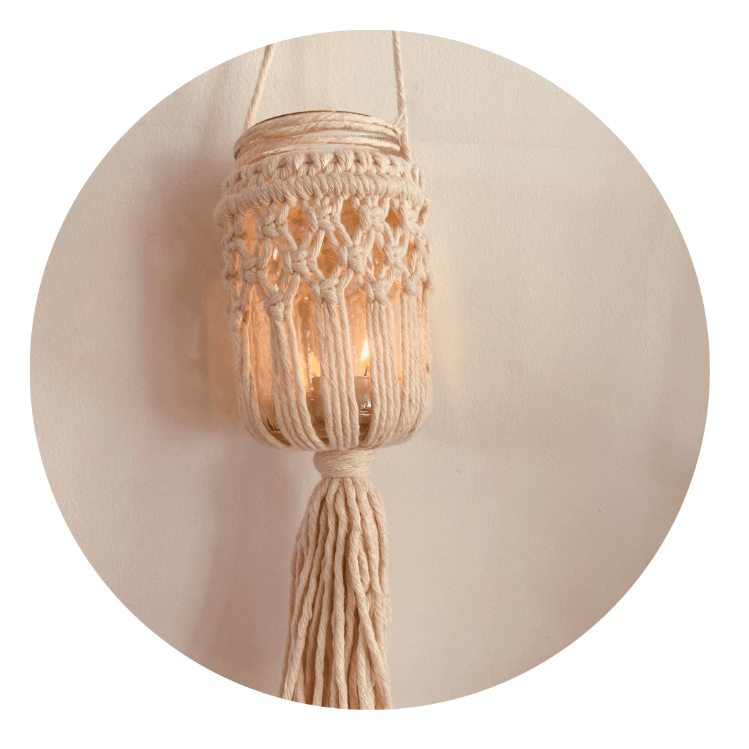 Diy Macramé groepsbox stralende lantaarn