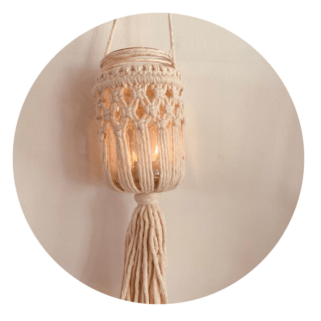 Diy Macramé groepsbox wandhanger Hart - Foto