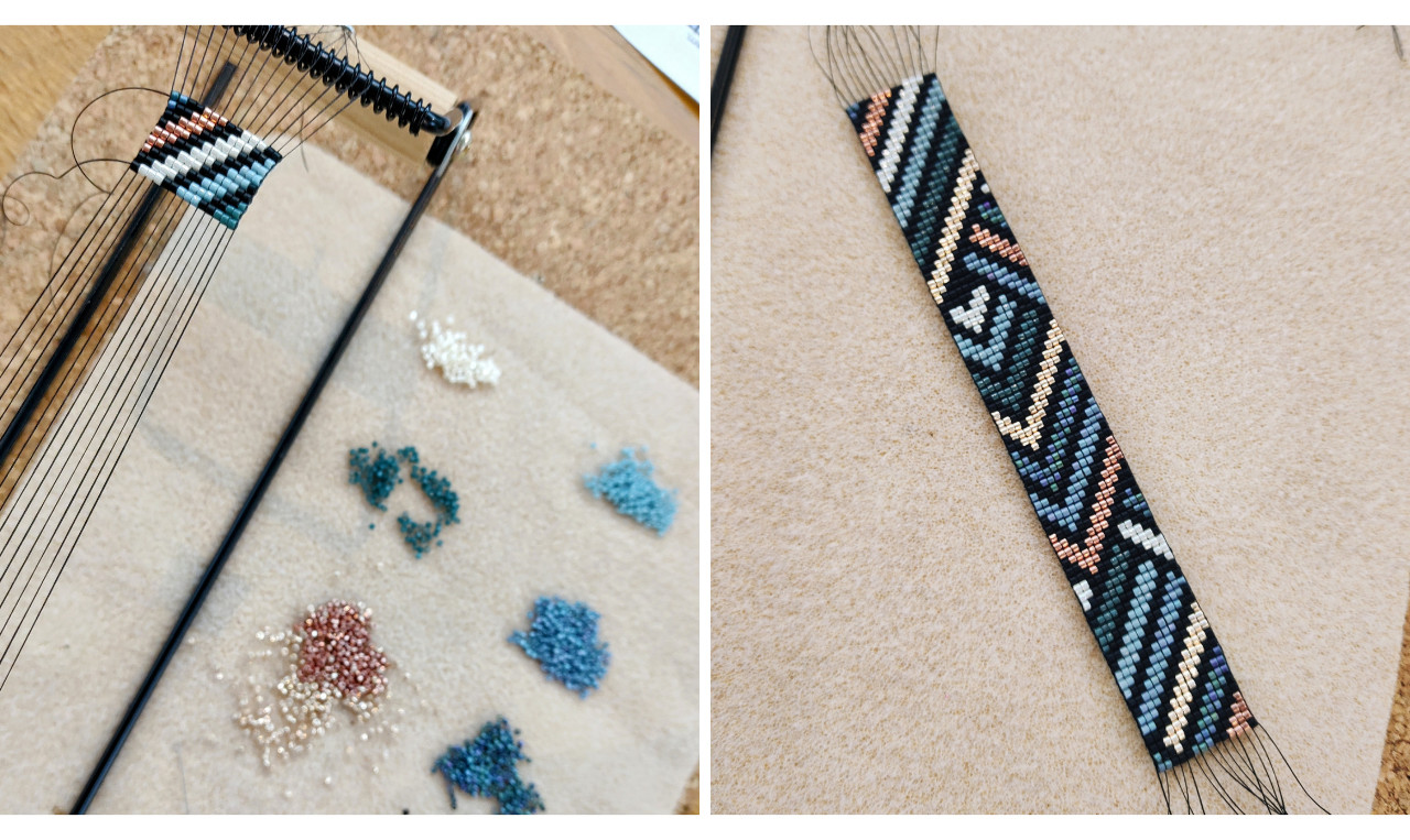 Juwelen workshop - Armbanden weven met weefraam - Foto