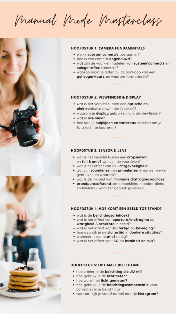 Online workshop "Manual mode" - Fotografeer als een pro! - Foto
