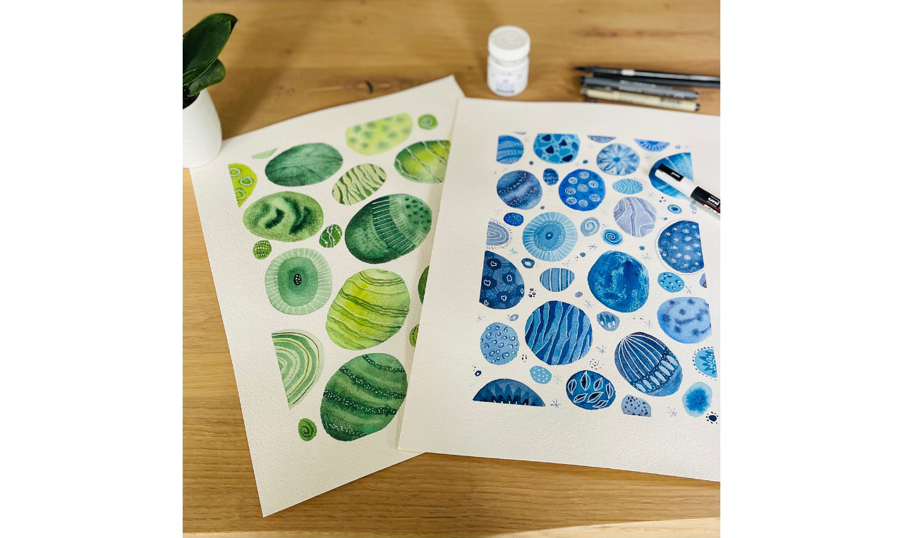 Workshop "Mindful met aquarel" - privé groepen - Foto