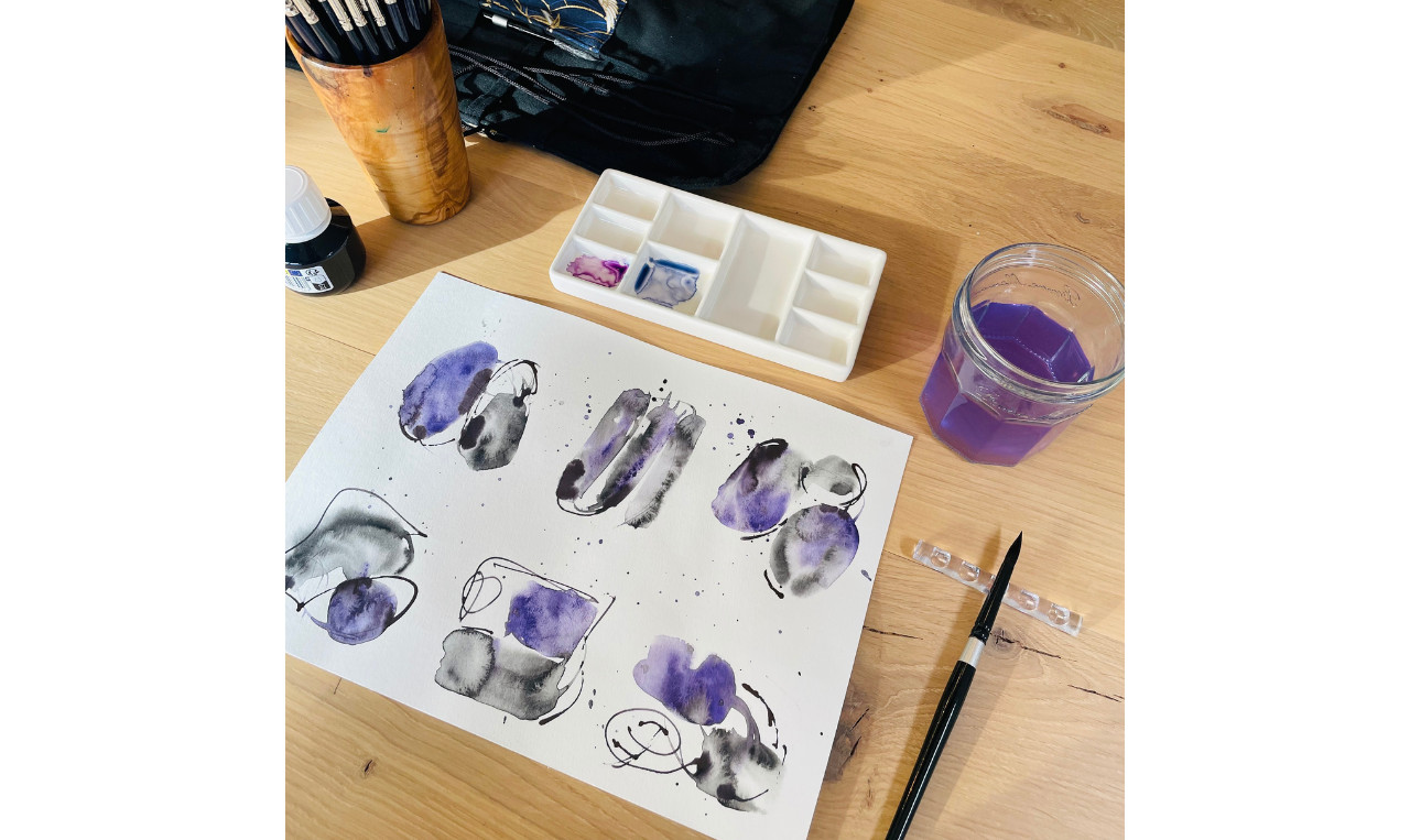 Workshop "Mindful met aquarel" - privé groepen - Foto
