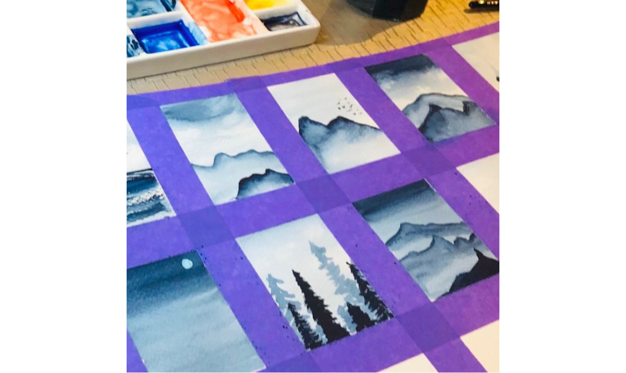 Workshop landschap in aquarel - privé groepen - Foto