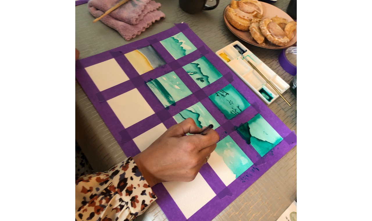 Workshop landschap in aquarel - privé groepen - Foto