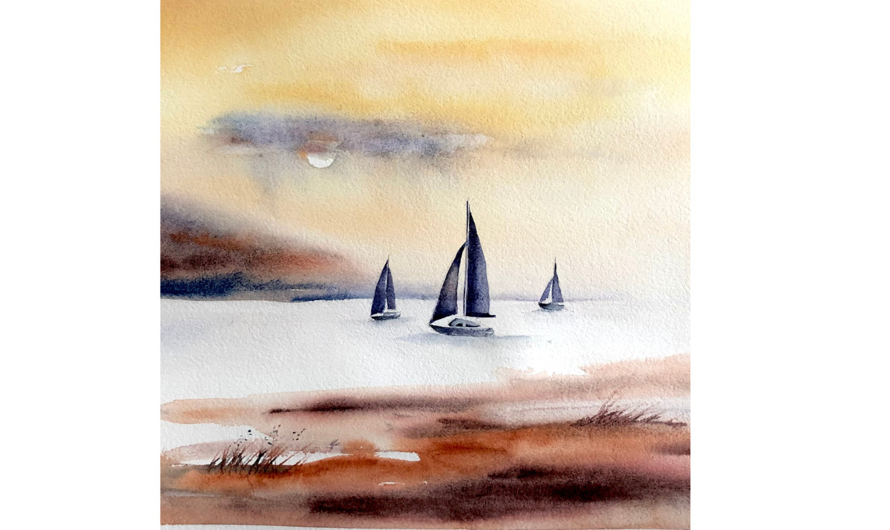 Workshop landschap in aquarel - privé groepen - Foto