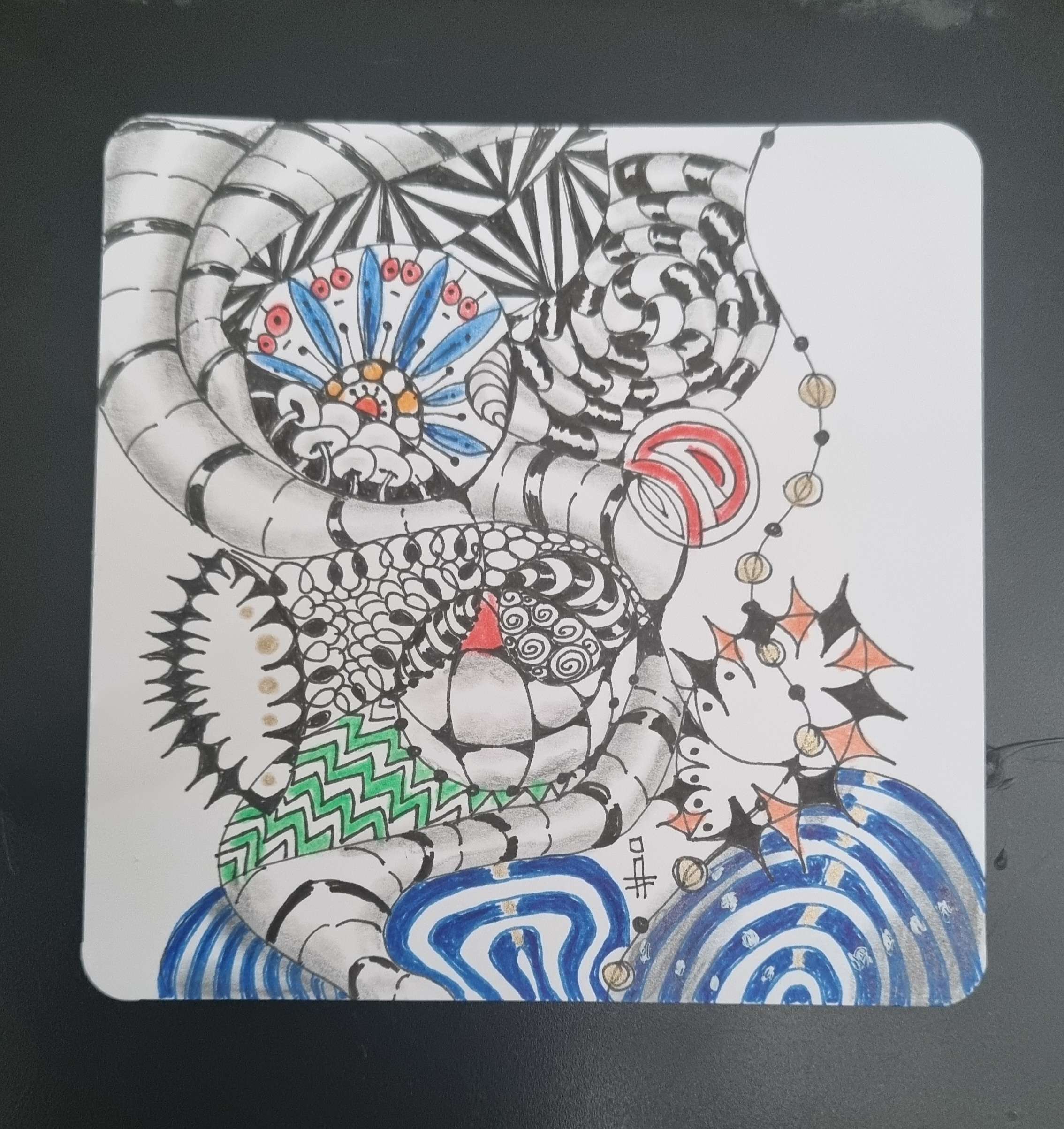 Neurographica tekenen Zen-art/ neurografics - Foto