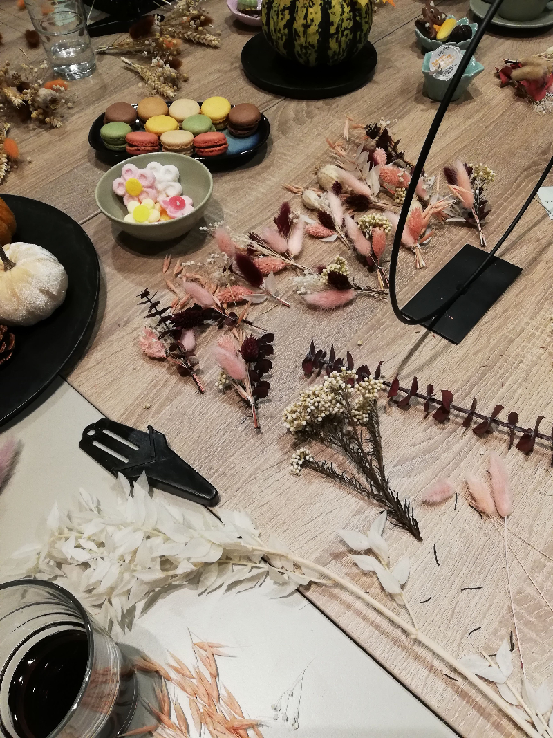 Kerstster Floral Hoop - Foto