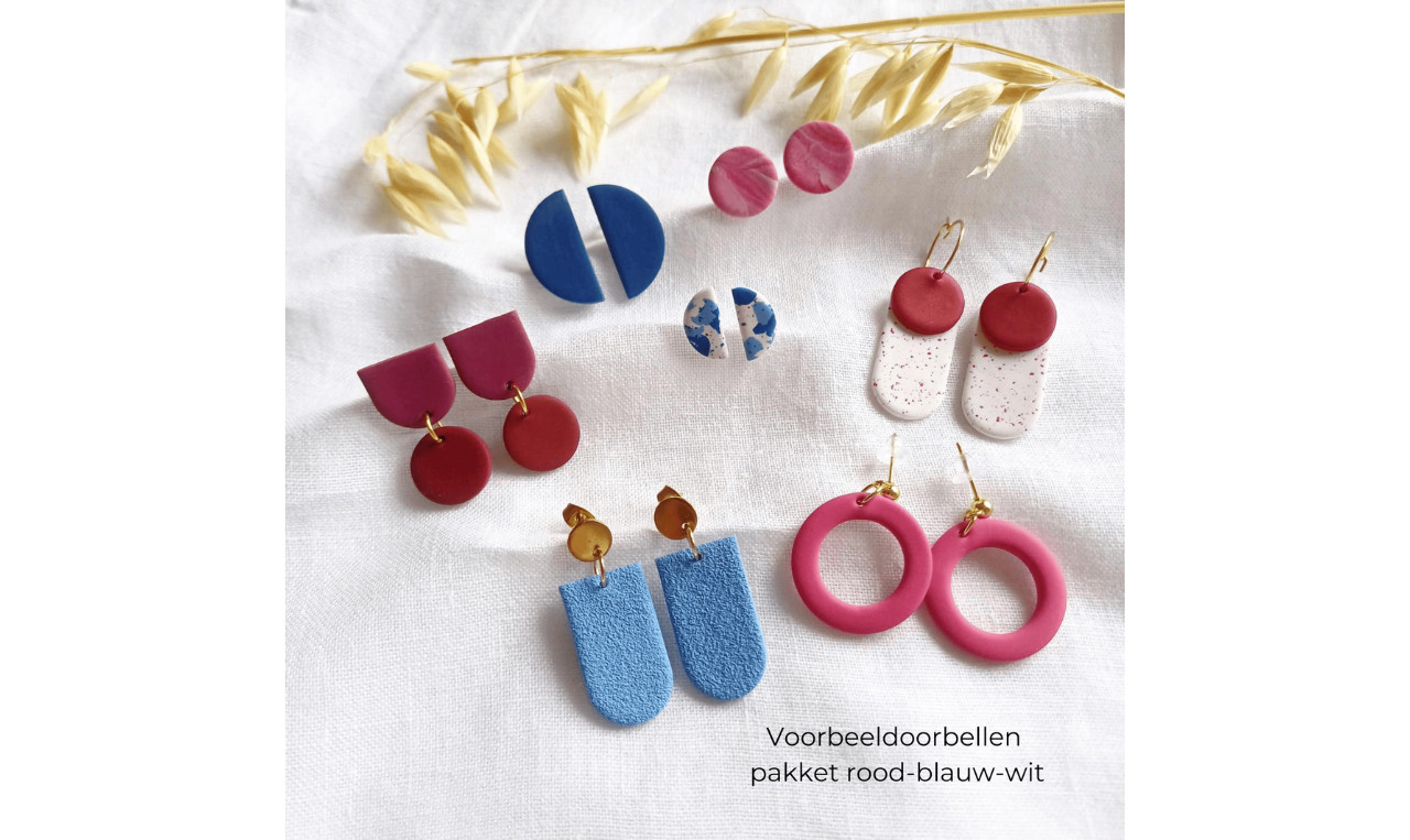 DIY pakket - oorbellen maken met polymeerklei - Foto