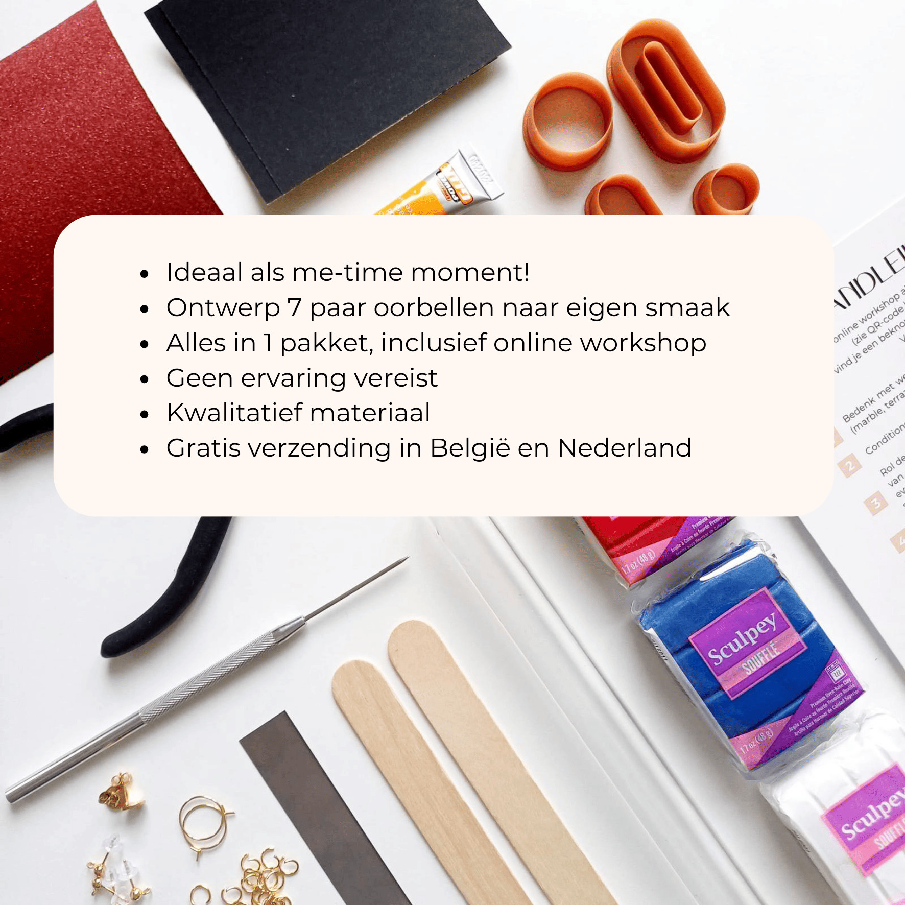 DIY pakket - oorbellen maken met polymeerklei - Foto