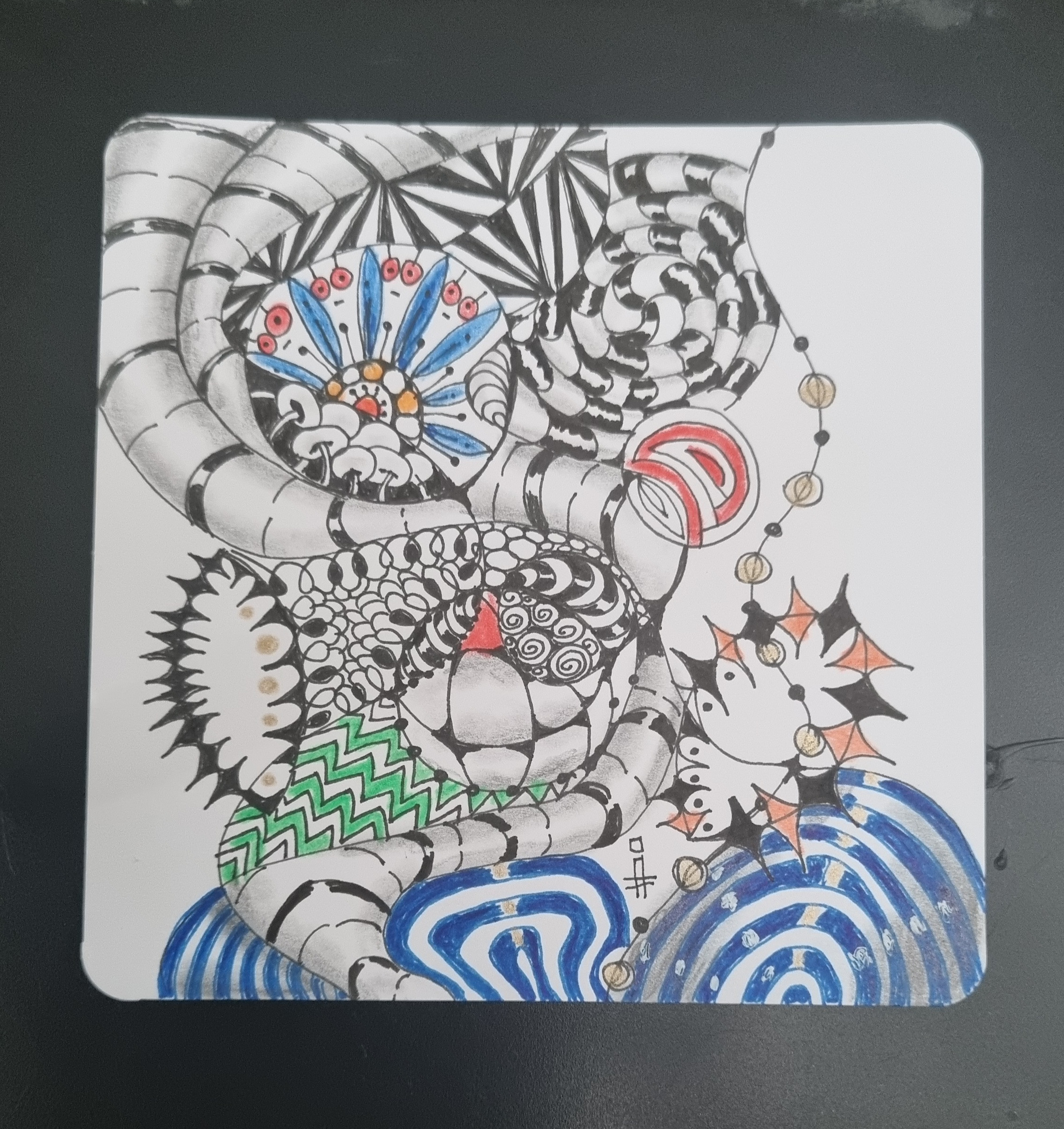 Neurographica-tekenen Zen-art/neurografics - Foto