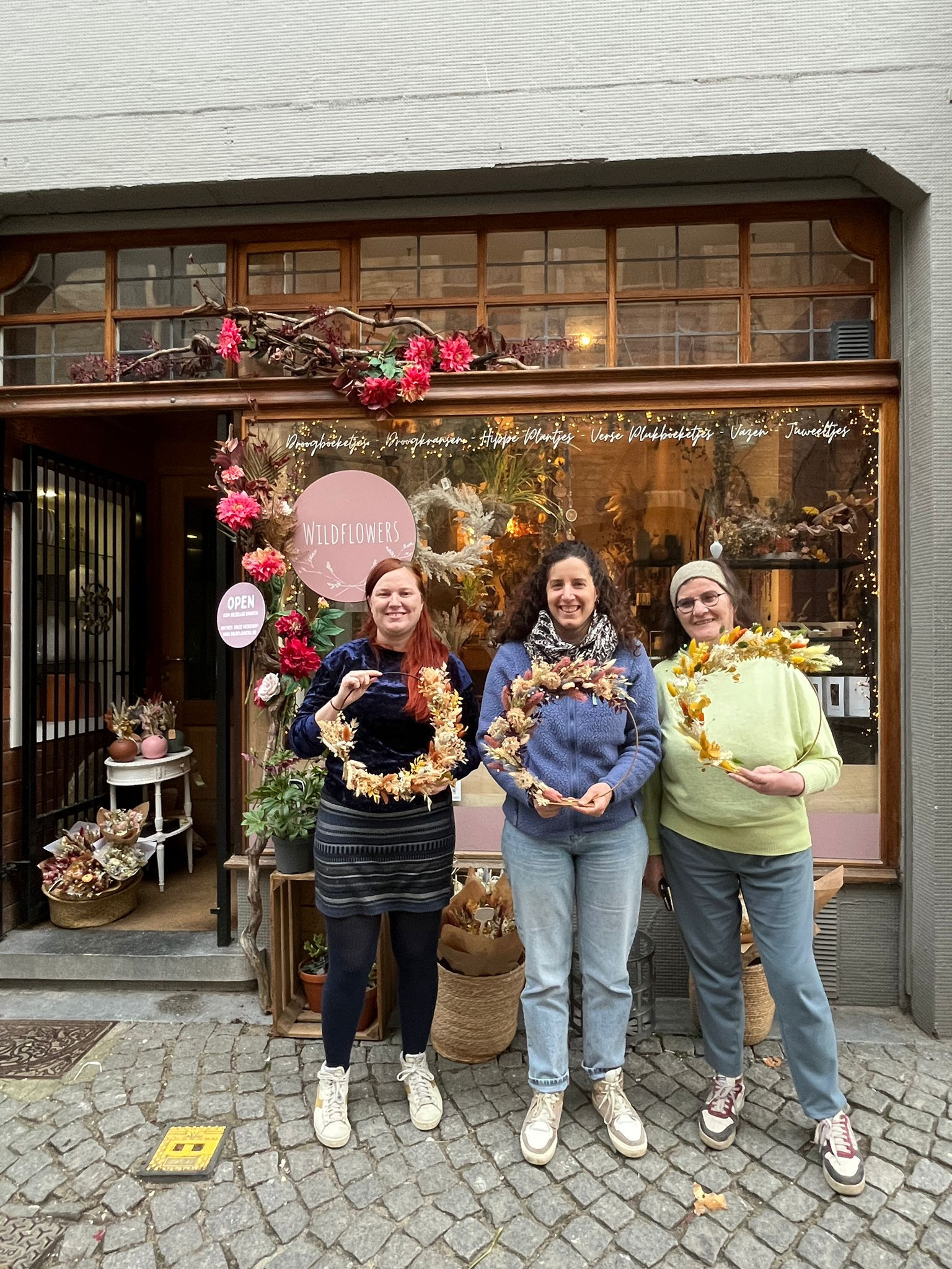 Privé workshop: Bloemenkrans met droogbloemen - Foto