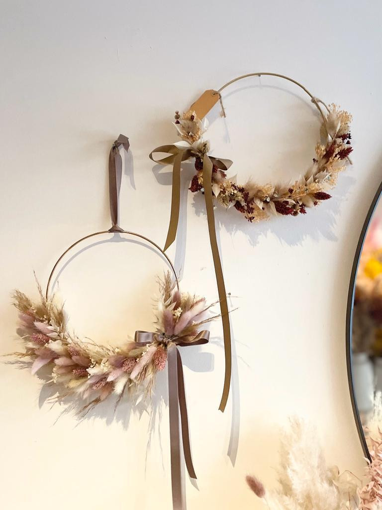 Privé workshop: Bloemenkrans met droogbloemen - Foto