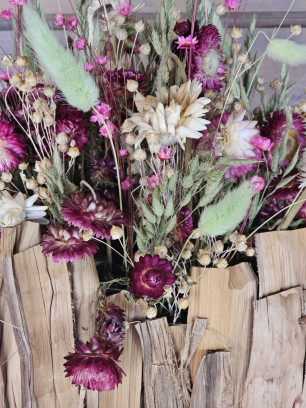 Bloemworkshop Pandanusblad met droogmateriaal